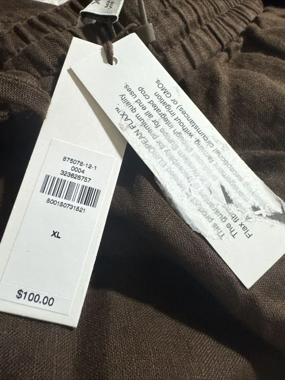 Banana Republic Getaway Straight Leg Linen Pant Reddish Brown #875078